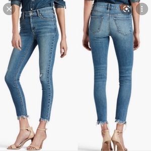 Lucky Brand Mid-rise Raw Hem Skinny Jean